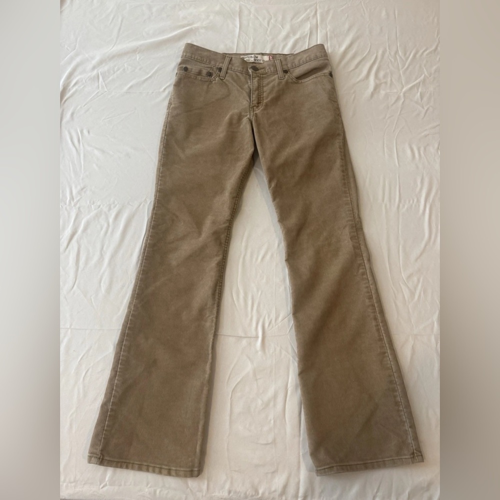 Y2K Levi’s Superlow Bootcut Corduroy Pants Tan Brown Low Rise 9M